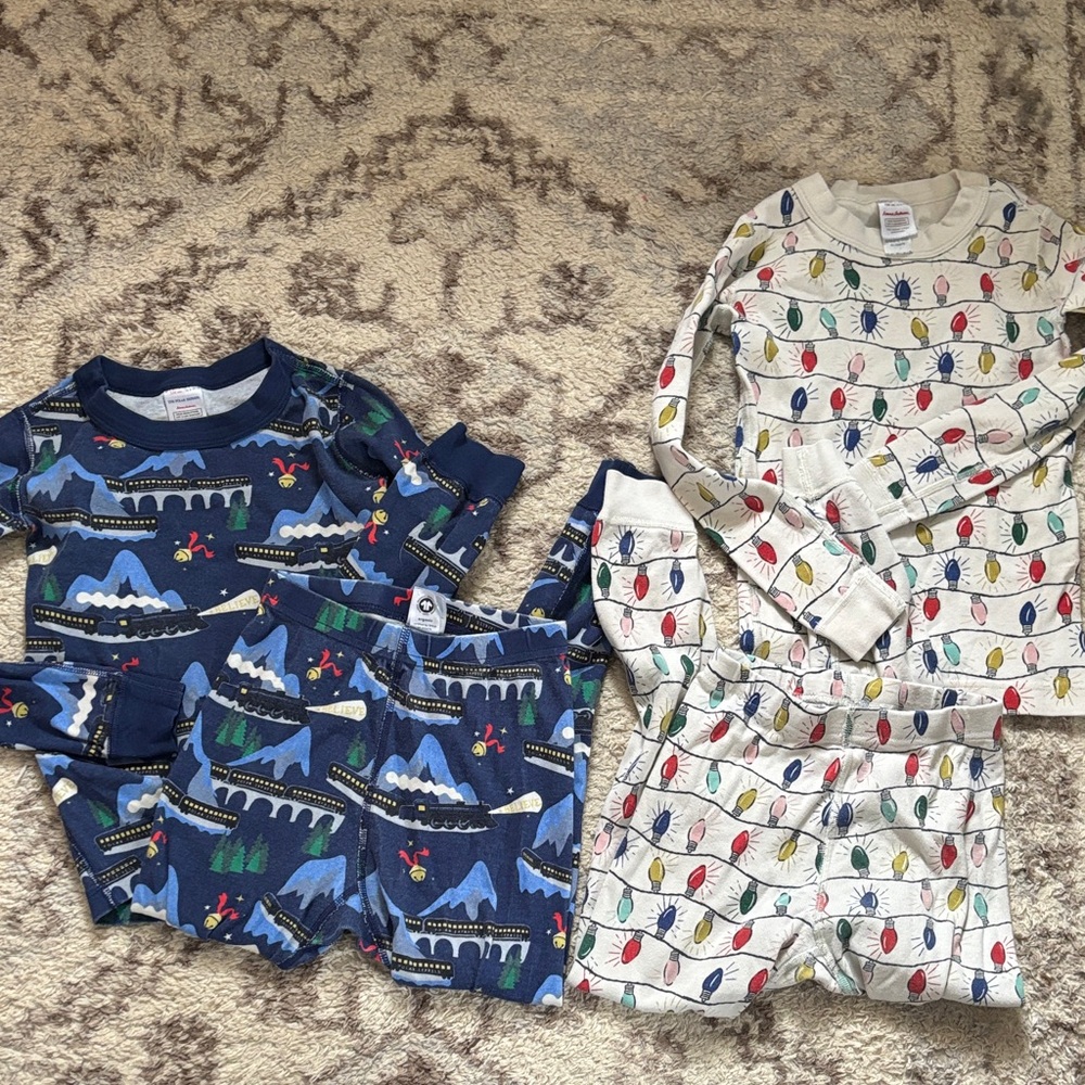 Kids Pajamas Set - Blue and White